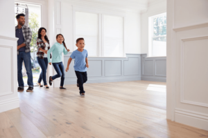 Family of 4 excited to walk into new home
